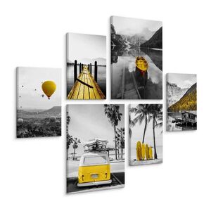 Muralo SADA 6 OBRAZOV NA PLÁTNE Krajiny 3D 90 x 80 cm vyobraziť