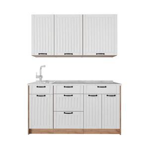 Vicco SAMOSTATNÁ KUCHYŇA Fame-Line, Biely vidiecky dom/Dub Goldkraft, 150 cm, AP Marble vyobraziť