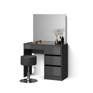 Livinity® TOALETNÝ STOLÍK Imola, antracitová, 90 cm so zrkadlom a taburetom vyobraziť