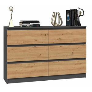 RAUMHIRSCH FURNITURE KOMODA Antracit, Artisan 120/75/30 vyobraziť