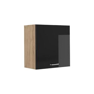 Vicco NÁSTENNÁ SKRINKA R-Line, Čierny vysoký lesk/Dub Goldkraft, 60 cm s 1 dverami vyobraziť