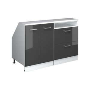 Vicco KUCHYNSKÁ SKRIŇA PRE ŠIKMÉ STRECHY R-Line Antracit vysoký lesk 120 cm Súprava 2 korpusov skrine hĺbka 60 cm vyobraziť