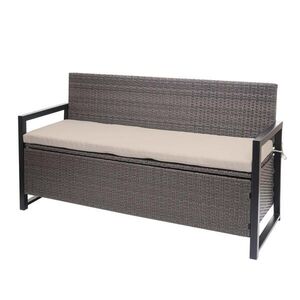 MCW POLY-RATTAN 3-MIESTOČNÁ LAVICA Šedá, béžová vyobraziť