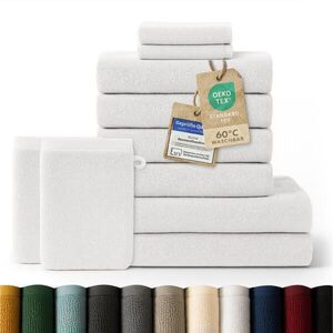 Blumtal RUČNÍK 8dílná sada, 2x osuška 70/140 + 4x ručník 50/100 + 2x ručník pro hosty 30/30 + 2x žínka 15/20 cm, biela vyobraziť