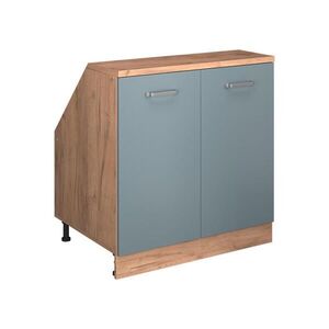 Vicco KUCHYNSKÁ SKRIŇA PRE ŠIKMÉ STRECHY R-Line Modrošedá 80 cm s 2 dverami, korpus skrine hĺbka 60 cm vyobraziť