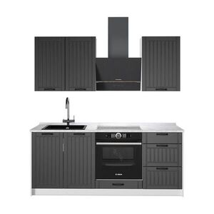 Vicco SAMOSTATNÁ KUCHYŇA Fame-Line, Tmavo-sivá/biely, 190 cm, AP Marble vyobraziť
