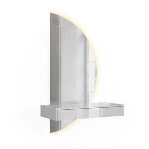 Vicco TOALETNÝ STOLÍK Sherry, Biely vysoký lesk, 81.4 cm s LED zrkadlom, vpravo vyobraziť