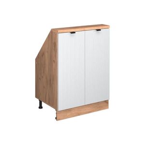 Vicco KUCHYNSKÁ SKRIŇA PRE ŠIKMÉ STRECHY R-Line Biele zvlnenie 60 cm s 2 dverami vyobraziť