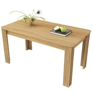 Modfu JEDÁLENSKÝ stôl z drevotriesky 116x65x75 cm v dubovej farbe s moderným dizajnom, stabilnou konštrukciou a ľahkou údržbou vyobraziť