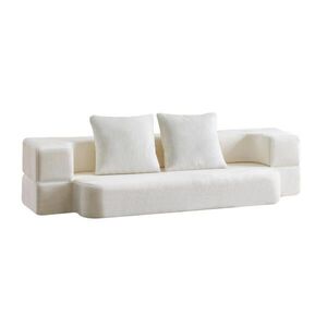 Modfu ROZKLADACIA pohovka z peny 190x51x42 cm biela bez montáže s ergonomickou oporou a jednoduchou údržbou vyobraziť