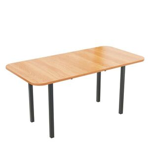 Modfu ROZŤAHOVACÍ jedálenský stôl z MDF 160x80x75 cm americký dub s vysokou nosnosťou a stabilnou kovovou oporou vyobraziť