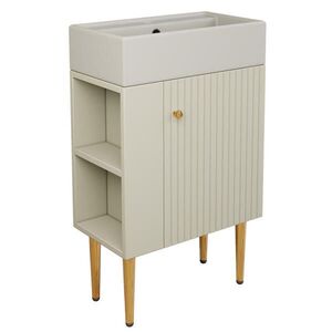 Modfu KÚPEĽŇOVÁ skrinka s umývadlom z MDF 55x31x91, 5 cm biela s úložným priestorom vyobraziť