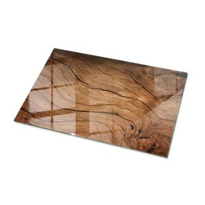 TULUP SKLENENÁ DOSKA 100x70 cm Prírodná kresba dreva vyobraziť