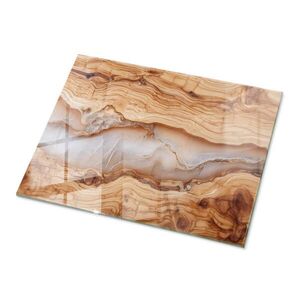TULUP SKLENENÁ DOSKA 80x60 cm Prírodné drevo so živicou vyobraziť
