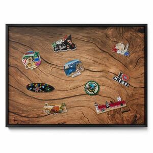 TULUP MAGNETICKÁ TABUĽA 70x50 cm čierny rám – Prírodné boho listy vyobraziť