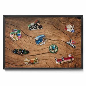TULUP MAGNETICKÁ TABUĽA 60x40 cm čierny rám – Prírodné boho listy vyobraziť