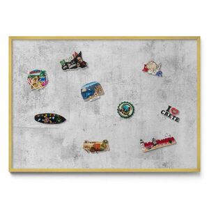 TULUP MAGNETICKÁ TABUĽA 100x70 cm zlatý rám – Prírodné boho listy vyobraziť
