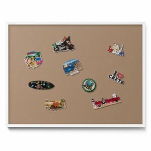 TULUP MAGNETICKÁ TABUĽA 80x60 cm biely rám – Svetlohnedá farba vyobraziť