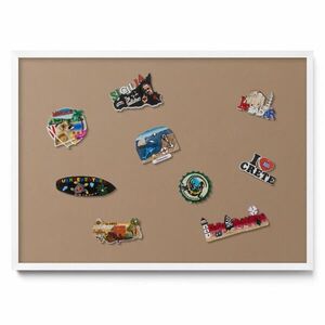 TULUP MAGNETICKÁ TABUĽA 70x50 cm biely rám – Svetlohnedá farba vyobraziť