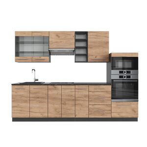Vicco KUCHYNSKÝ KÚT Fame-Line Goldkraft dub/antracit 280 cm bez pracovnej dosky vyobraziť