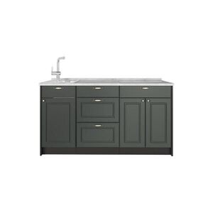 Vicco KUCHYNSKÝ BLOK Fame-Line, Zelený a zlatý vidiecky dom, 150 cm, AP Marble vyobraziť