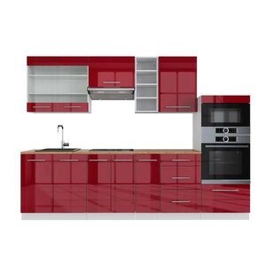 Vicco KUCHYNSKÝ KÚT Fame-Line Bordeaux vysoký lesk/biela 280 cm , AP Oak vyobraziť