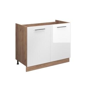 Vicco SPODNÁ SKRINKA POD DREZ Fame-Line, Biely vysoký lesk/Dub Goldkraft, 100 cm bez pracovnej dosky vyobraziť