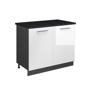 Vicco SPODNÁ SKRINKA POD DREZ Fame-Line, Biely vysoký lesk/antracitová, 100 cm, AP Antracit vyobraziť