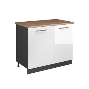 Vicco SPODNÁ SKRINKA POD DREZ Fame-Line, Biely vysoký lesk/antracitová, 100 cm, AP Oak vyobraziť