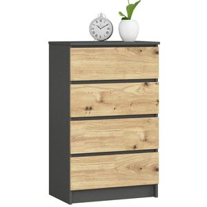RAUMHIRSCH FURNITURE KOMODA grafitovo šedá, dub Artisan 99/60/40 vyobraziť