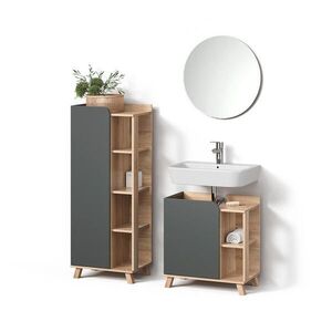 Livinity® SÚPRAVA KÚPEĽŇOVÉHO NÁBYTKU Marano, antracitová, 3-dielna vyobraziť