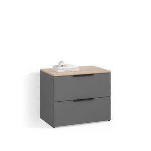 Livinity® KOMODA Piave antracitová 60 x 50 cm s 2 zásuvkami vyobraziť
