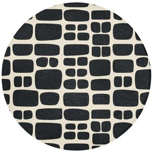 OnlyWow KÚPEĽŇOVÁ PREDLOŽKA Moderné - organické - čierne 70x70 cm vyobraziť