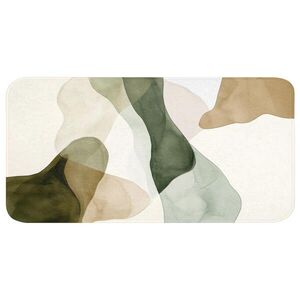 OnlyWow KÚPEĽŇOVÁ PREDLOŽKA Japandi - Abstraktné - Zelené 120x60 cm vyobraziť