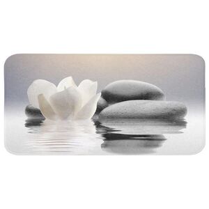 OnlyWow KÚPEĽŇOVÁ PREDLOŽKA Kamene - Lotos - Biely - Voda - Zen 120x60 cm vyobraziť