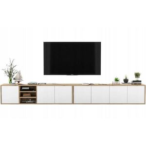 Meble Lindner SET 2 TV stolíkov Apollo dub Wotan / biela matná 300 cm vyobraziť