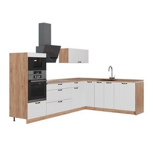 Vicco ROHOVÁ KUCHYŇA Fame-Line, Biely vidiecky dom/Dub Goldkraft, 287 x 207 cm, AP Oak vyobraziť