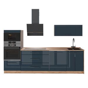 Vicco KUCHYNKA Fame-Line, Tmavo modrá vysoký lesk/Dub Goldkraft, 280 cm, AP Oak vyobraziť