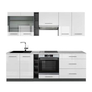 Vicco KUCHYNSKÝ KÚT Fame-Line Biely vysoký lesk/antracit 235 cm , AP Marble vyobraziť