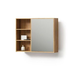 Livinity® KÚPEĽŇOVÁ ZRKADLOVÁ SKRINKA Olona, Bambus, 74 x 60 cm s 3 otvorenými priehradkami vyobraziť