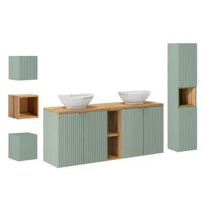 Petits-meubles DVOJITÉ UMÝVADLO 140.4cm Jade Zelená a drevo vyobraziť