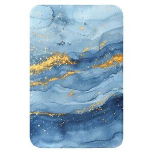 OnlyWow PREDLOŽKA PRED WC Akvarel - modrá - umenie - zlatá - luxusná - moderná 40x60 cm vyobraziť