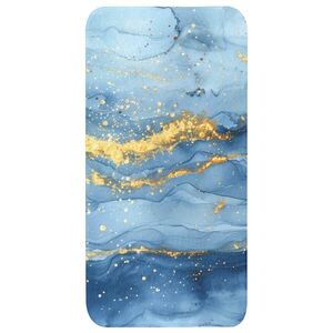 OnlyWow KÚPEĽŇOVÁ PREDLOŽKA Akvarel - modrá - umenie - zlatá - luxusná - moderná 60x120 cm vyobraziť