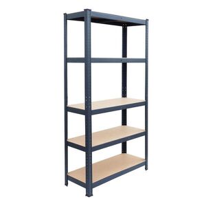 Relaxdays REGÁL Antracit ťažkotonážny 5 políc 180 cm vyobraziť