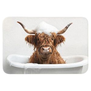 OnlyWow KÚPEĽŇOVÁ PREDLOŽKA Scottish Highlander - Kúpeľ - Krava - Zvieratá - Pena 90x60 cm vyobraziť