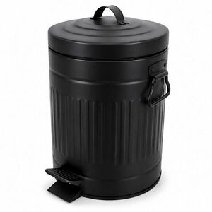 Relaxdays KÔŠ Čierny 5 l pedálový s tichým zatváraním vyobraziť