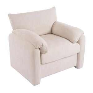 Redom RELAXAČNÉ kreslo 96/82/84 cm s chenille poťahom a ergonomickým sedením, Béžová vyobraziť