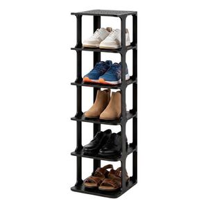 Relaxdays REGÁL Čierny na topánky stohovateľný 6-dielna-sada 91 cm vyobraziť