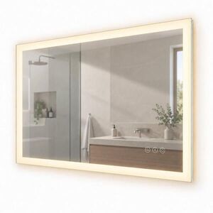 Relaxdays ZRKADLO strieborné kúpeľňové LED 80x60 cm vyobraziť