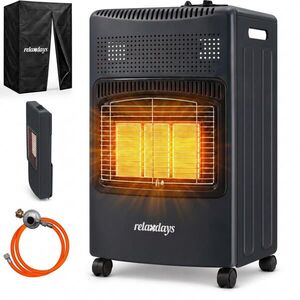 Relaxdays PLYNOTOPIDLO Čierne 3 stupne piezo zapaľovanie vyobraziť